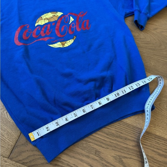 Coca Cola Vintage 1989 Crewneck Sweatshirt / Size 2 (Small) - Blue - Like New - Picture 8 of 9
